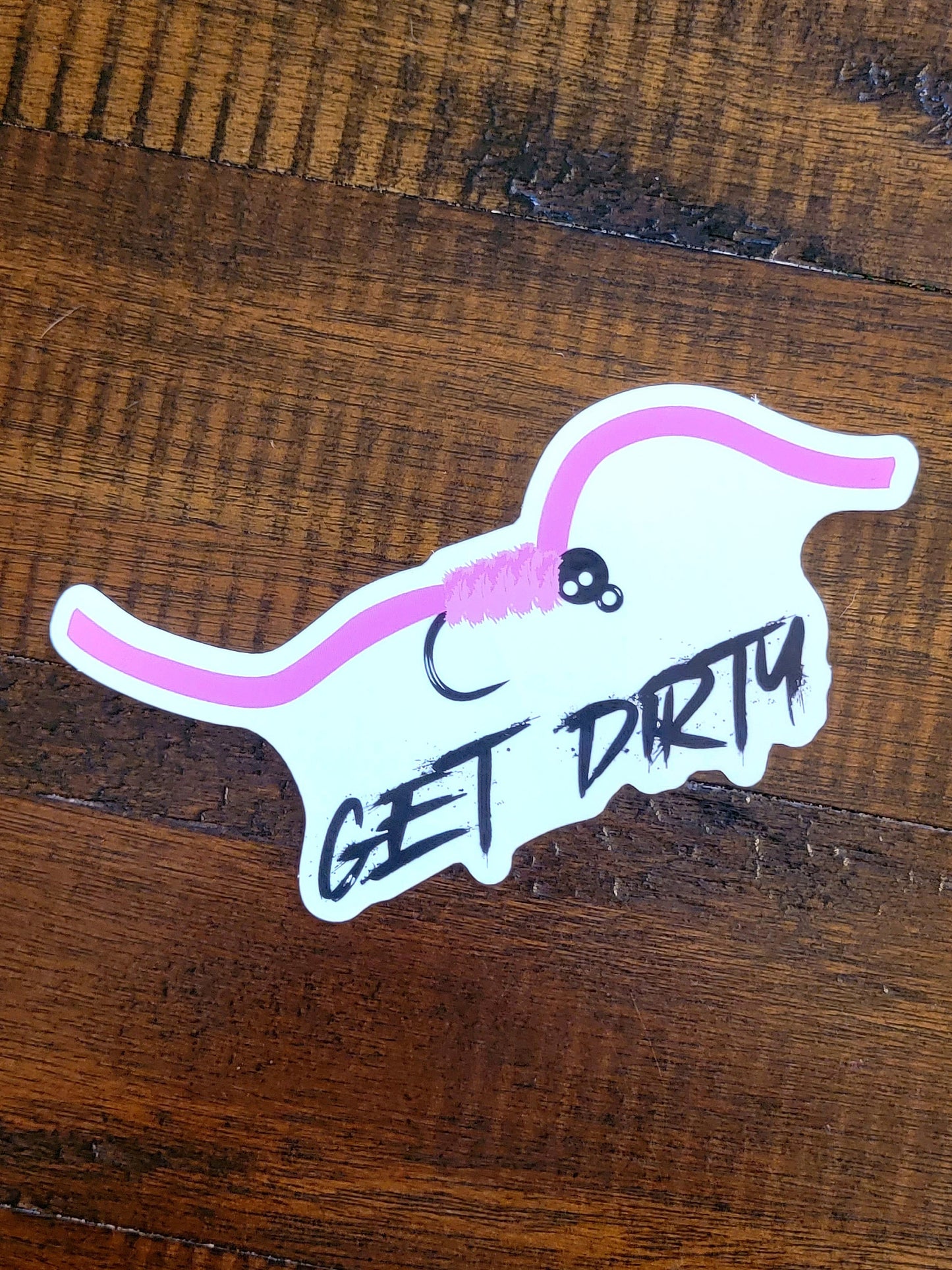 Get Dirty Squirmy Worm Bumper Sticker