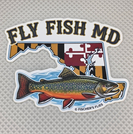 Fly Fish Maryland Sticker - 2 Variations